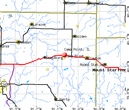 Camp Point, IL map