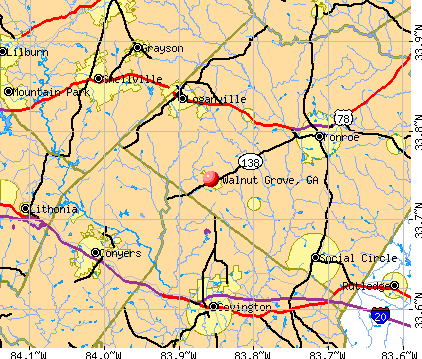 Walnut Grove, GA map