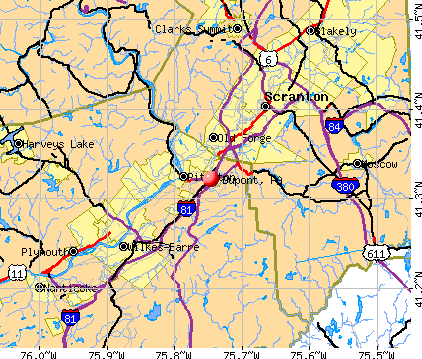 Dupont, PA map