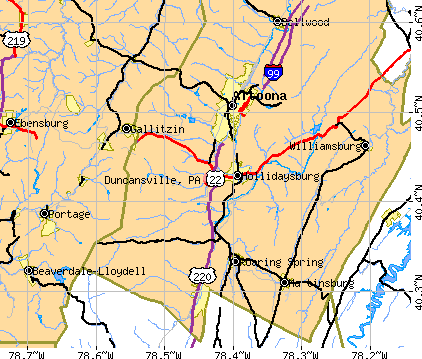 Duncansville, PA map