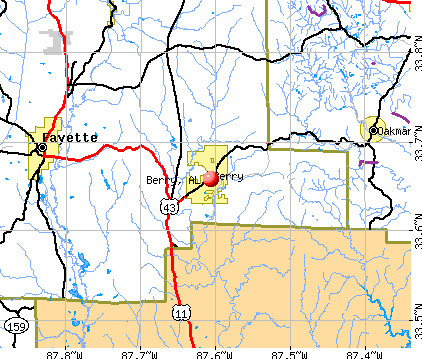 Berry, AL map
