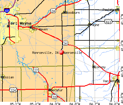 Monroeville, IN map