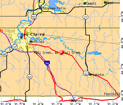 Fall Creek, WI map