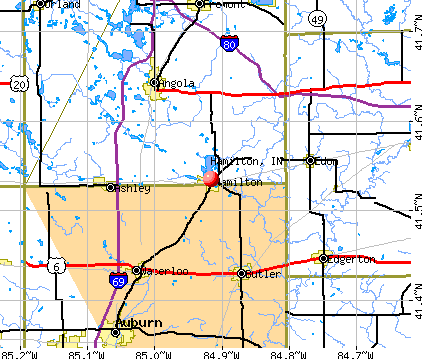 Hamilton, IN map