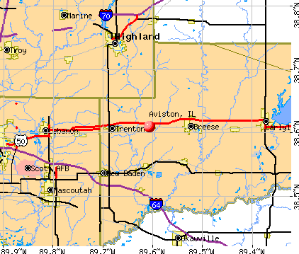 Aviston, IL map