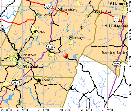 Beaverdale-Lloydell, PA map