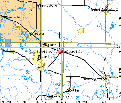 Coulterville, IL map
