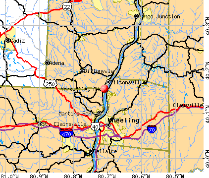 Yorkville, OH map