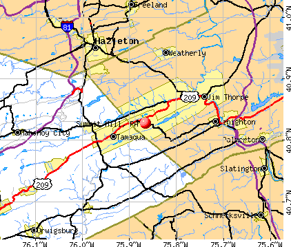 Summit Hill, PA map
