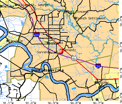 Sorrento, LA map