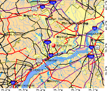Morton, PA map