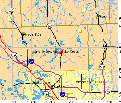 Lake Orion, MI map