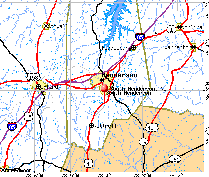 South Henderson, NC map
