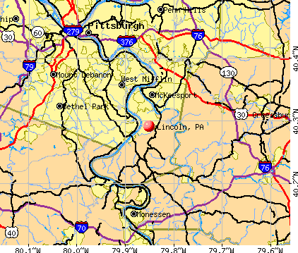 Lincoln, PA map