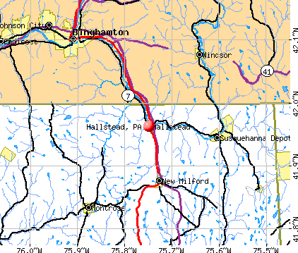 Hallstead, PA map