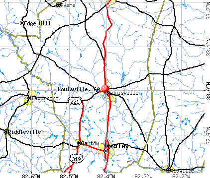 Louisville, GA map