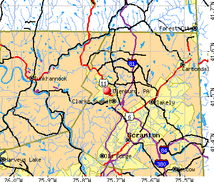 Glenburn, PA map