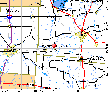 De Graff, OH map