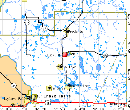 Luck, WI map