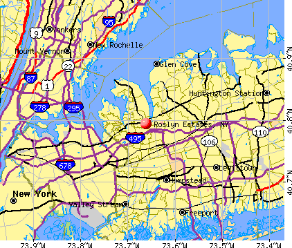 Roslyn Estates, NY map