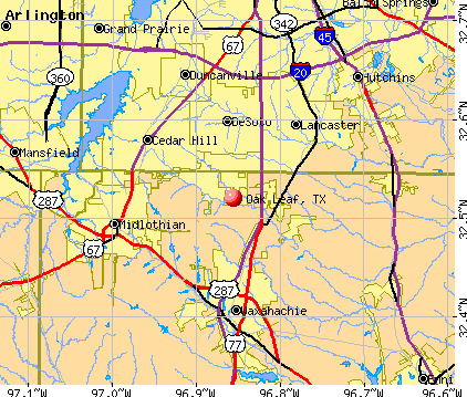 Oak Leaf, TX map