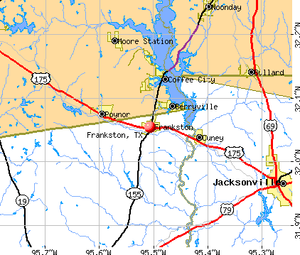 Frankston, TX map