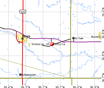 Victoria, KS map