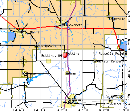 Botkins, OH map
