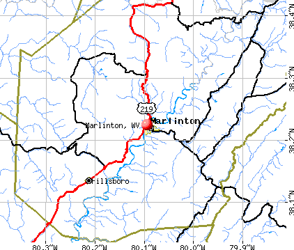Marlinton, WV map