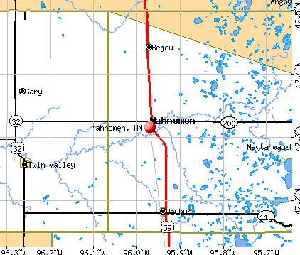 Mahnomen, MN map