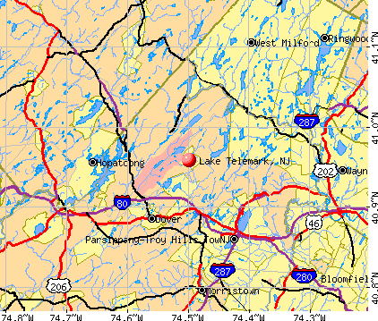 Lake Telemark, NJ map