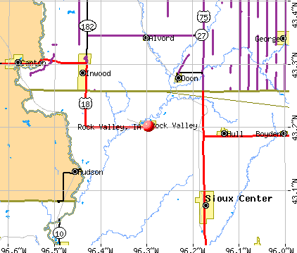 Rock Valley, IA map