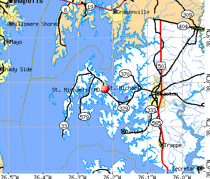 St. Michaels, MD map