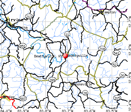 Beattyville, KY map