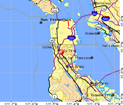 Colma, CA map
