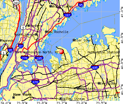 Port Washington North, NY map
