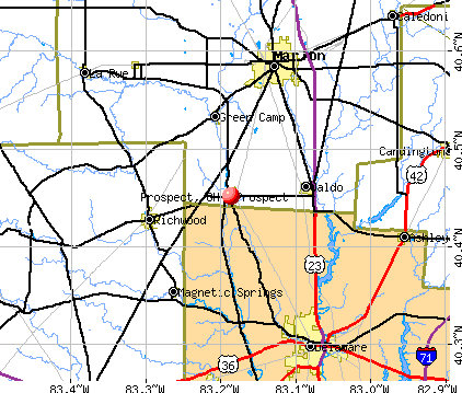 Prospect, OH map