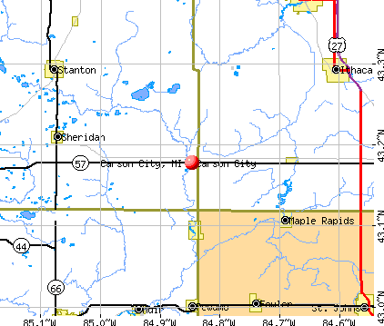 Carson City, MI map