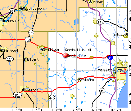 Reedsville, WI map