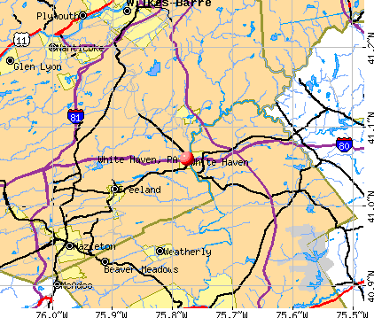 White Haven, PA map