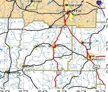 Zebulon, GA map