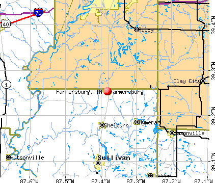 Farmersburg, IN map
