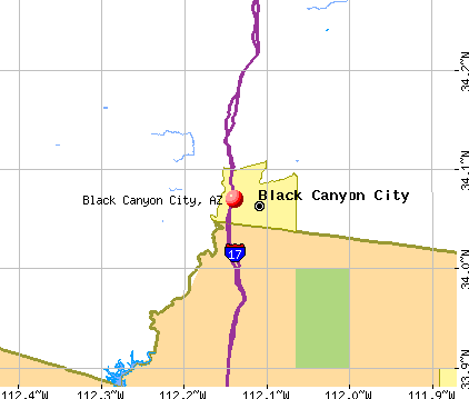 Black Canyon City, AZ map