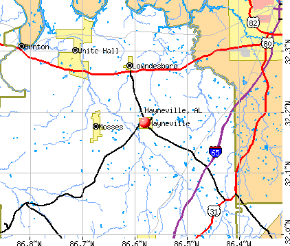 Hayneville, AL map