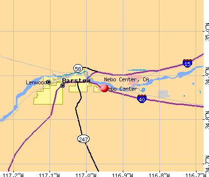 Nebo Center, CA map