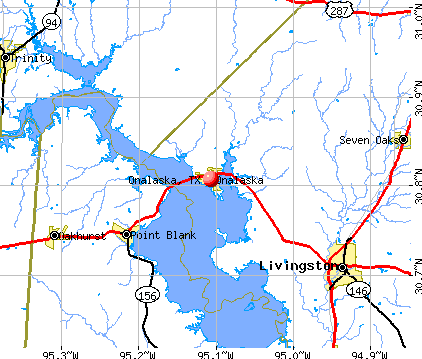 Onalaska, TX map