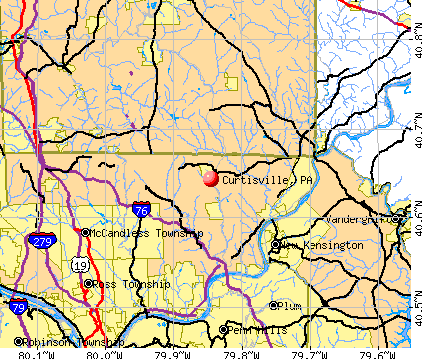 Curtisville, PA map