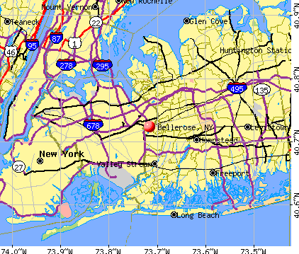 Bellerose, NY map