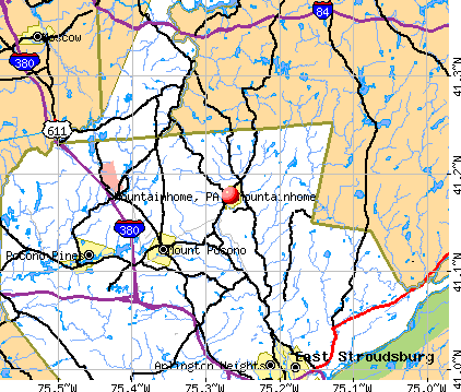 Mountainhome, PA map