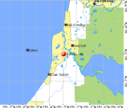 Cohoe, AK map